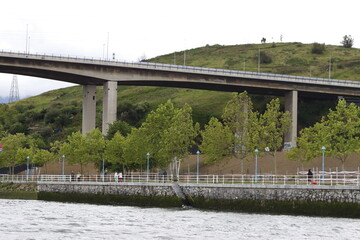 Poster - Concrete bridge in the suburbs of Bilbao