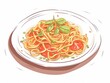 © CoreVisuals - freshly made pasta with tomato basil sauce