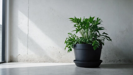 Wall Mural - creative layout of colorful palm leaves on a white background in the rays of the sun, with shadows. 