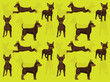 Dog Miniature Pinscher Chocolate Coat Cartoon Cute Seamless Wallpaper Background