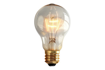 Lighting in a bulb Isolated on transparent background