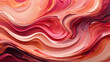 Colorful vibrant artistic textured acrylic art with elegant curvy swirl waves background with red, peach pink and dark pink color