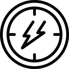 Canvas Print - Electronic power cooktop icon outline vector. Electromagnetic kitchen surface. Cookware smart device