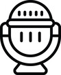 Gaming speaker icon outline vector. Videogame sound control. Online playing accessory