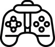 Joystick device icon outline vector. Game controller. Videogaming digital console