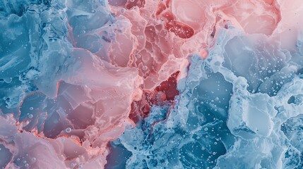 Vivid Contrast in Pink and Blue Natural Marble Texture