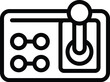 Gaming control panel icon outline vector. Videogame console station. Digital player device