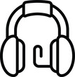 Gaming headphones icon outline vector. Game player headset. Electronic digital gadget