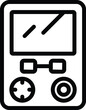 Portable game device icon outline vector. Handheld controller. Modern videogame gadget