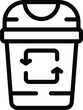 Waste container icon outline vector. Rubbish recycling. Trash separation bin