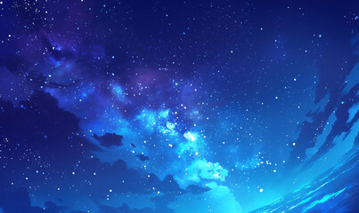 Wall Mural - starry night sky-generative ai