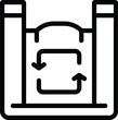 Recycling plant icon outline vector. Waste processing center. Trash sorting park