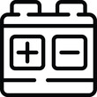 Battery trash icon outline vector. Batteries sorting policy. Processing alkaline product