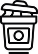 Waste collection container icon outline vector. Household trash bin. Sorting garbage can