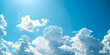 Panorama view of Beautiful blue sky and clouds Natural background with cloud on blue sky. Realistic cloud on blue backdrop. 