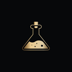 Chemical Bottle Icon Logo