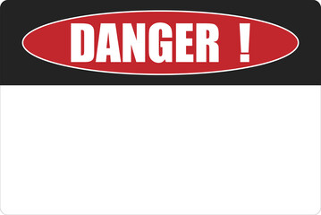 isolated empty, copy space danger label, sticker security dan safety sign