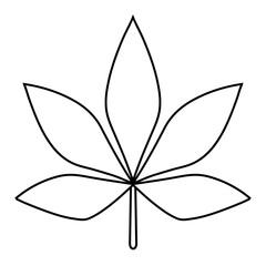Wall Mural - Cannabis leaf icon. Marijuana logo symbol. Vector Illustration