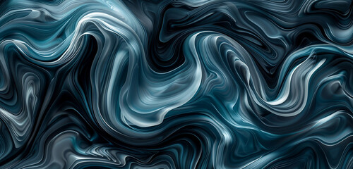 Wall Mural - soft swirling patterns of cerulean and charcoal gray, ideal for an elegant abstract background