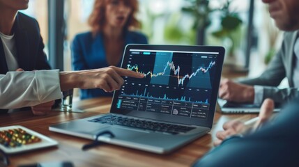 Wall Mural - Business Team Analyzing Financial Charts