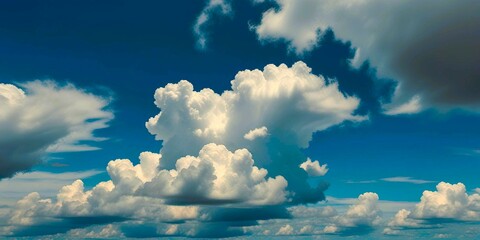 Blue sky with cloud in the sunny day of summer time. natural blue sky  background