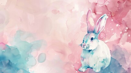 Beautiful background template of Easter holiday theme with bunny for poster presentation.
