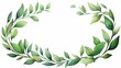 Watercolor baby blue eucalyptus wreath for wedding cards, silver dollar eucalyptus tree foliage in circle, herbs, leaves, branch, greenery frame. Decorative design elements in rustic elegant style