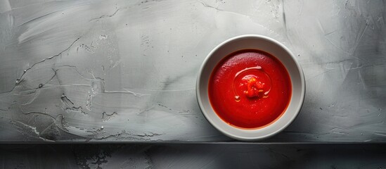 Wall Mural - Bowl of Tomato Soup on Counter