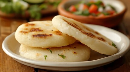 Poster - Explore Hispanic Food with Arepas and Abundant Copy Space
