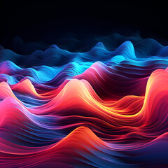 Wall Mural - abstract colorful wave background