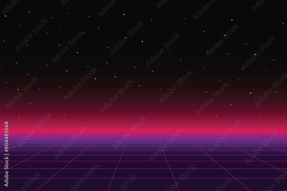 Pixel art background.8 bit game. retro game. for game assets in vector ...
