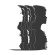 © NikahGeh - silhouette illustration about social issue gender inequality black color only
