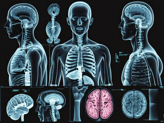 Digital X Ray Human Body, Organs and Brain Scan with Pictures