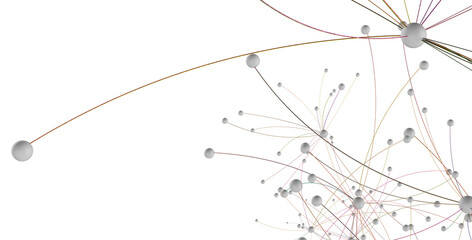 Leinwandbilder - Abstract 3d render, network concept, background