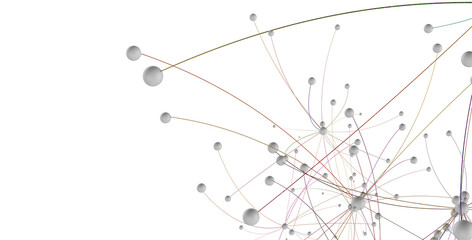 Leinwandbilder - Abstract 3d render, network concept, background