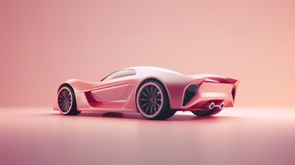 Poster - 3D illustration of a car design