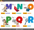 educational cartoon alphabet letters for children from M to R