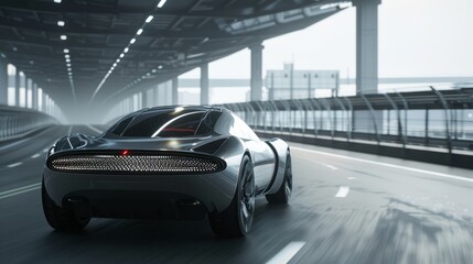 Poster - Ride in an autonomous electric car that drives itself in 3D
