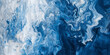 Fondo abstracto artístico de pintura representando formas geométricas con forma de olas, fusionándose en colores azul y blanco
