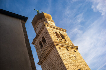 Wall Mural - krk, coratia, 28 april 2024,, church in the old town