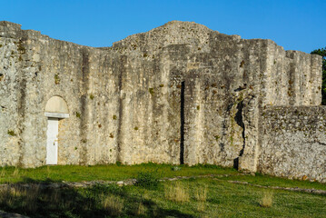 Wall Mural - omisalj, croatia, 30 april 2024, historic site fulfinum mirine