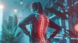 woman suffering from pain in back and neck pain due to bone disease, Herniated disc, knee joint degeneration osteoarthritis, tendonitis or tear, exercise injury or injuries from accidents,x-rays