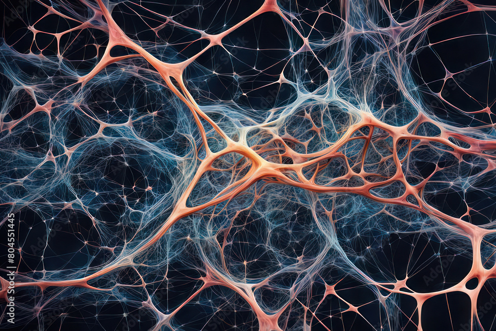 Brain nerve cell DNA helix inside. Neurological disease, tumor and brain surgery concept. magnification under microscope. Multiple molecular structure and nervous network in human head