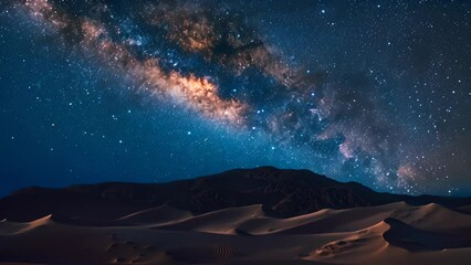 Sticker - a beautiful night sky with a large milky white cloud in the middle. the sky is filled with stars and