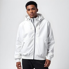 Wall Mural - A hooded sweatshirt against a white background