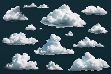 Canvas Print - A bunch of clouds in the air, suitable for various projects