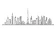 © abvbakarrr - Dubai line art vector city skyline