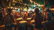 © Prostock-studio - A group of individuals actively engaged in drumming, creating rhythmic beats and melodies together.