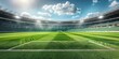 Aerial view of football and soccer field Stadium Generative AI