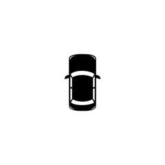 Sticker - Top view driving car icon isolated on white background